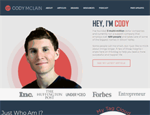 Tablet Screenshot of codymclain.com